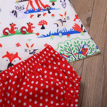 将图片加载到图库查看器,Summer Baby Girl Clothes Toddler Floral Headband Cartoon Dress Dot Shorts Outfits Clothes set 0-24M For Baby Girls With Bow