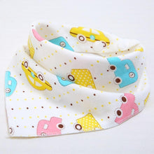 将图片加载到图库查看器,Cute Breathable Bibs Baby Feeding Cartoon Printing Super Absorbent Triangle Scarf Bib Cotton For Newborn Infant Girls And Boys