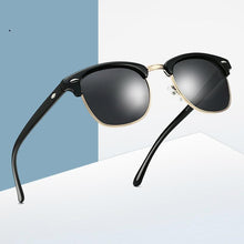 Load image into Gallery viewer, Universal Polarized Elegant and Luxury Brand Design Eye Retro Sunglasses For Women and Man Semi Rimless Classic Men Sunglasses Oculos De Sol With UV400 Protection