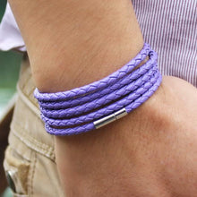 Load image into Gallery viewer, NEW Trendy Black Retro Wrap Long Leather Men Brecelets Bangles Fashion Sporty Chain Link Male Charm Bracelet