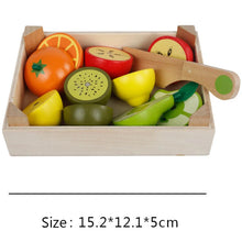 将图片加载到图库查看器,Simulation Kitchen Pretend Toy Wooden Classic Game Montessori Educational Toy For Children Kids Gift Cutting Fruit Vegetable Set