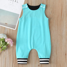 Load image into Gallery viewer, New Baby Boys Girls Outfits Clothes Newborn Baby Kids Rompers Toddler Solid Striped Sleeveless Cotton Jumpsuit Playsuit For Kids