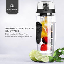将图片加载到图库查看器,900mlFruit Infuser Water Bottle Juice Shaker Sports Lemon Water Bottle Fitness Sport Fruit Drinking Bottles Gadget For Fitness Sport and Excerises In Modern New Trend Design