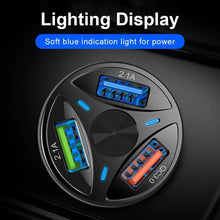 将图片加载到图库查看器,NEW 30W 3A Car Charger Quick Charge 3.0 4.0 Universal 3 USB Port Fast Charging Adapter For Car