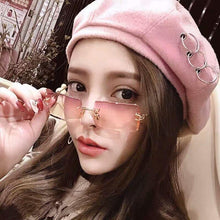 Load image into Gallery viewer, Fashion Rimless Women Trendy Small Rectangle Sunglasses With High Quality metal frame And UV400 Protection
