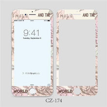 将图片加载到图库查看器,3D Curved Edge Tempered Glass for iPhone 6 6s 7 8 Plus Fashion Flowers Pattern Screen Protector Protective Film Tempered Glass Screen Protector Designed for iPhone