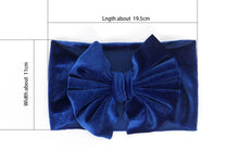Load image into Gallery viewer, New Large Bow Baby Headband Velet Soft Bowknot Girl Accessories Hair Solid Messy Bows Toddler Headbands Baby Head Wraps Turban Big Bow for Girls