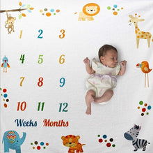 Load image into Gallery viewer, Baby Monthly Growth Milestone Blanket Photography Requirements Background Towel Cute Memory Carpet