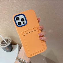 Load image into Gallery viewer, Modern Card Candy Color Phone Case For iPhone 12 11 13 Pro Max 12 13 Pro 11 Shockproof Bumper Soft Back Cover Colorful Silicone Phone Cover