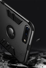 将图片加载到图库查看器,Luxury Black Cool Armor Case For iPhone 8 7 6 6S Plus 5 5s Shockproof Case For iPhone X XS MAX XR Stand Cover Case Heavy Duty Shockproof Armor Dual Layer Protection Back Case Cover