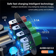 将图片加载到图库查看器,Portable USB Charger 3A Quick Charge 3.0 Mobile Phone Charger 4 Port 48W Fast Wall Chargers