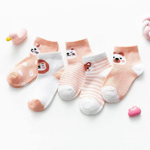 Load image into Gallery viewer, 5Pair Set Cotton Baby Girls Socks Thin Summer Breathable Mesh Kids Toddler Socks Cute Cartoon Children Socks Infant Socks for Kids