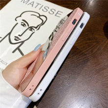 将图片加载到图库查看器,Women Luxurious Glitter Makeup Mirror Phone Case For iPhone 12 11 Pro MAX X XS XR 8 7 Plus Luxury Silicone Shockproof Cover Fixed Non Moving Sparkling Shining Glitter Stars Soft Silicone Case