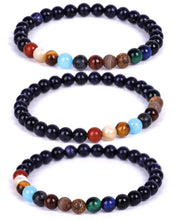 将图片加载到图库查看器,Galaxy Solar System Bracelet Universe Nine Planets Natural Stone Stars Earth Moon Bracelet For Women Man Fashion Jewelry