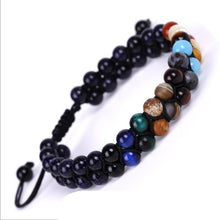 将图片加载到图库查看器,Galaxy Solar System Bracelet Universe Nine Planets Natural Stone Stars Earth Moon Bracelet For Women Man Fashion Jewelry