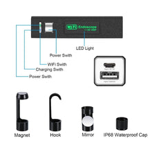 将图片加载到图库查看器,WIFI Endoscope Camera HD 1200P 10/5/3.5/2/1M Mini Waterproof Hard Wire Wireless 8mm 8 LED Borescope Camera For Android IOS Mac W