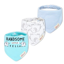 Load image into Gallery viewer, Moder 3PCS Baby Bibs Bandanna Lot Cotton Multi-style Triangle Cartoon For Infant Boys And Girls