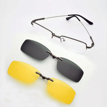 Load image into Gallery viewer, Memory Glasses Frame Fold Magnet Clip Myopia Silver Clip on Sunglasses Magnetic Men Mirror Gold Night Vision Goggles Soft Temple