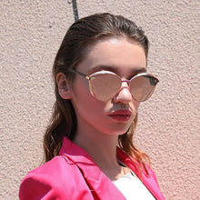 Load image into Gallery viewer, Luxury New Fashion Polarized Women Round Rimeless Popular Retro Classic Sunglasses Ladies lunette de soleil femme