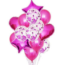 将图片加载到图库查看器,14Pcs Multi Confetti Balloons For Happy Birthday Party Balloons In Several Luxury Variant Helium Ballons For Celebrations for Boy Girls and Babies party