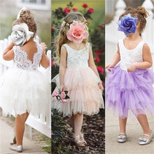将图片加载到图库查看器,Luxury Toddler Girl Baby Clothing Dresses For 1 Year Birthday Christening Lace Girls Tulle Infant Party Cake Smash Outfit Dress for Girls 1-6 Years