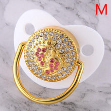 Load image into Gallery viewer, Diamond Luxury Modern Cartoon Eye Baby Pacifier Bling Newborn Kids Baby Boys Girl Nipples Silicone Pacifier For Baby
