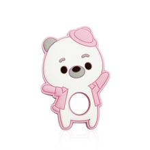 将图片加载到图库查看器,Silicone Bear Baby Teethers Silicone Beads Baby Pacifier Clips Teething Toys Clip Nipple Clasps For Baby Boys And Girls