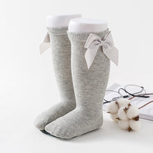 将图片加载到图库查看器,Baby Girls High Long Soft Cotton Lace Big Bow Knee Socks Toddlers Stretchable Material Excellent For Every Occasion