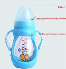 将图片加载到图库查看器,Infant Food Silicone Glass Feeding Bottle For Baby Feeding Bottle Children Drink Water to Feed Glass For Baby
