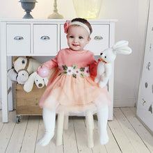 Load image into Gallery viewer, Baby Girl Flower Dress Pretty Bow Outfits Long Sleeve Toddler Girl Unique Design Perfect Gift