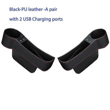 Load image into Gallery viewer, Multifunctional Car Seat Gap Storage Box Cup PU Leather Pocket Catcher Organizer Phone Bottle Cups Holder Car Accessories