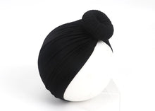 将图片加载到图库查看器,Newborn Toddler Kids Turban Cotton Beanie Hat Winter Cap Knot Solid Soft Sleeping Caps For Kids