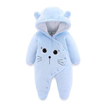 将图片加载到图库查看器,Newborn Winter Hoodie Baby Rompers Outwear Infant Baby Jumpsuit 3M -12M For Girls and Boys Winter Romper