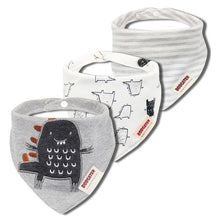 Load image into Gallery viewer, 3PCS Comfortable Waterproof Organic Cotton Baby Burp Cloth Bandanna Scarf Bibs For Newborn Baby Boy And Girl