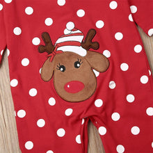 Load image into Gallery viewer, My First Christmas Baby Boy Girl Rompers Newborn Infant Baby Cartoon Deer Red Jumpsuit 0-18M For Girls and Boys For Christmas