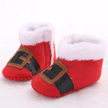 将图片加载到图库查看器,Unisex Baby Shoes Baby Boys Girls Winter Warm Santa Claus First Walkers Cute Christmas Baby Boots