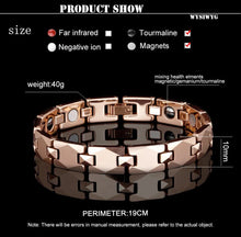 Load image into Gallery viewer, fashion Healthcare magnetic bracelet women titanium steel wristband magnetic bracelet men bracelet energy germanium bracelet men