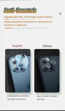 将图片加载到图库查看器,3pcs Camera Lens Tempered Glass For iPhone 11 12 13 Pro XS Max X XR Camera Protector For iPhone 11 7 8 6 6S Plus SE Camera Glass Case Scratch Resistant Tempered Glass