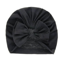 Load image into Gallery viewer, Modern Luxury Baby Girl Lovely Soft Winter Big Bow Turban Bonnet Cotton Caps For Girls Baby