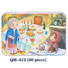 将图片加载到图库查看器,New 60 Pieces Wooden Puzzle Kids Toy Cartoon Animal Wooden Puzzles Child Early Educational Learning Toys for Christmas Gift