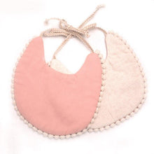 Load image into Gallery viewer, Double-deck Infant Baby Girl Boy Bib Kid Toddler Dinner Feeding Tassel Cotton Linen Burp Cloths