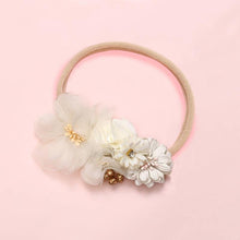 将图片加载到图库查看器,Modern Fashion Floral Headband Newborn Baby Elastic Hairbands Pearl Fresh Style Bow Knot For Girls