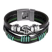 将图片加载到图库查看器,Trendy Modern Jewelry Leather Bracelet Men Braided Multilayer Anchor Bracelets Ladies Rope Chain for Male Jewelry Classic Style