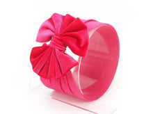 Load image into Gallery viewer, New Large Bow Baby Headband Velet Soft Bowknot Girl Accessories Hair Solid Messy Bows Toddler Headbands Baby Head Wraps Turban Big Bow for Girls