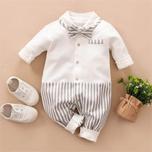 将图片加载到图库查看器,Luxury Modern Baby Boy Infant Rompers Baby Clothes Kids With Bow Modern Baby Costume Suit