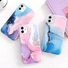 Load image into Gallery viewer, Marble Crack Matte Phone Cases For iphone 12 mini 11 Pro Max SE 2020 XS Max XR X 7 8 Plus Case Cover Silicone Soft TPU IMD Back SIlicon case for Phone