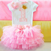 将图片加载到图库查看器,New 1st Birthday Tutu Baby Infant Christening Cake Dresses for Party Kids 1 Year Baby Girl For Birthday Party