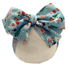 Load image into Gallery viewer, Modern retro Vintage Baby and Mom Textured Headwrap Pre-tied Turban Headband Bow Super Soft and Stretchy Hair Bows Kids Accessories for Girls and Moms