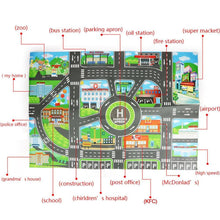 将图片加载到图库查看器,Traffic Road Carpet Play mat Rug For Cars Baby Crawling mat Climbing Pad Parking Lot Map Play Carpet for Baby and Kids