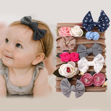 将图片加载到图库查看器,Luxury Modern 10PCS Set Kids Headband Bow For Girl Rabbit Ear Hairbands Turban Knot Kids Turbans Accessories Headband